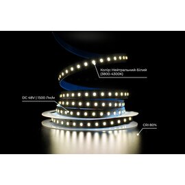 Зображення 4 LED стрічка Prolum SG 2835-120 IP20 48V 2800-3200К, warm white на 1500 Лм