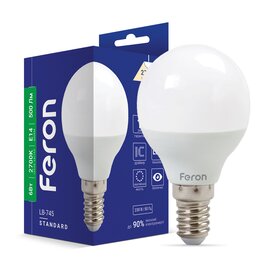 Зображення  LED лампочка Feron LB-745 6Вт E14 2700K на