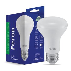 Изображение  Светодиодная лампа Feron LB-763 9Вт E27 4000K с цоколем Е27