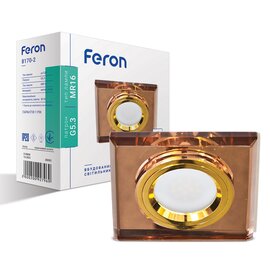 Изображение  LED светильник Feron 8170-2 Brown Gold металл
