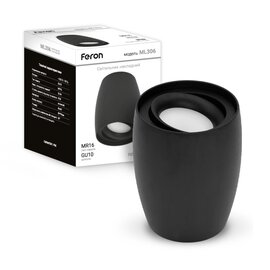 Зображення  LED світильник Feron ML306 GU10 IP20 Black