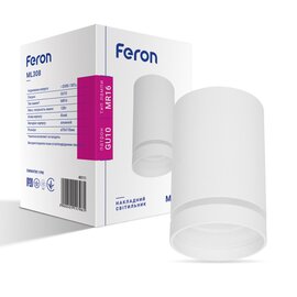Зображення  LED світильник Feron ML308 GU10 IP20 White алюміній