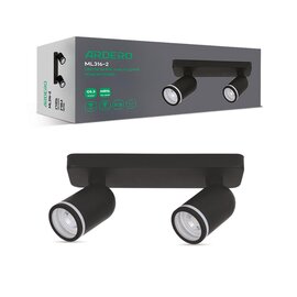 Зображення  LED світильник Ardero ML316-2 G5.3 IP20 Black алюміній