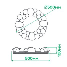 Зображення 2 LED світильник Ardero AL6045ARD 72W Aster метал