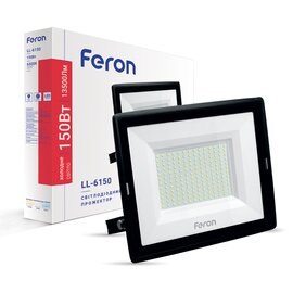 Зображення  Світлодіодний прожектор Feron LL-6150 150Вт 6400K IP65 Black