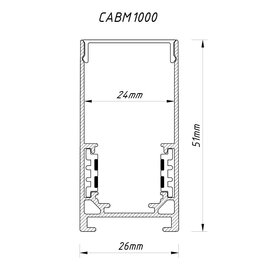 Зображення 2 Шинопровід Feron CABM1000 2м Black