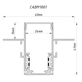 Зображення 2 Шинопровід Feron CABM1001 1м Black
