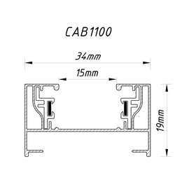 Зображення 2 Шинопровід Feron CAB1100 3м White