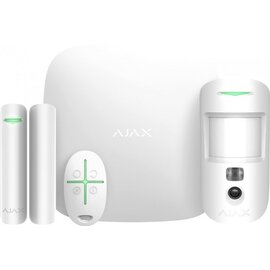 Зображення  Сигналізація Ajax StarterKit Cam Plus HDR White, Колір корпусу: білий