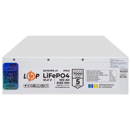 Зображення 6 Lifepo4 акумулятор LogicPower LiFePO4 51,2V, 100 Ah (5120Wh) (BMS JK 100A/50А) RM RS485/CAN WH (37541), Ємність (Аг): 100 А&middot;год