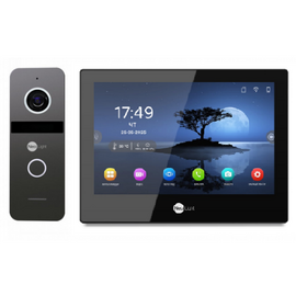 Зображення  Домофонний комплект Neolight Alpha Hybrid IPW KIT B/Black сенсорні кнопки, Колір (домофон + панель): чорний + чорний