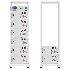 Изображение  Lifepo4 аккумулятор LogicPower LiFePO4 Battery HVM 409,6V 280Ah (114688 Wh) BMS 125А AB Lrack white (38407)