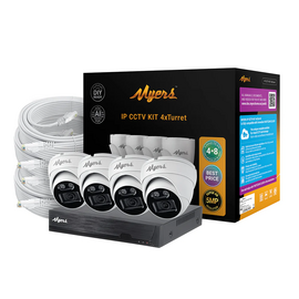 Изображение  Готовый видеокомплект Myers 8CH IP KIT 5MP 4xTurret