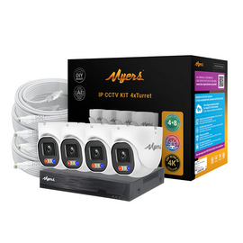 Изображение  Готовый видеокомплект Myers 8CH IP KIT 8MP 4xTurret FADA