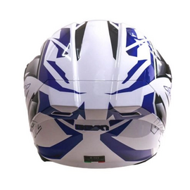 Зображення 2 Шолом для мотоцикла Beon B-503 Single Visor Angle Tear Shiny L White/Blue