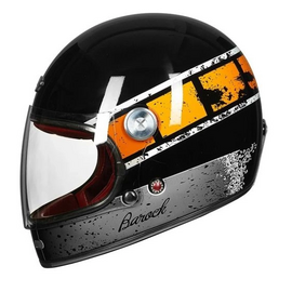 Зображення 2 Мотошолом Beon B-510 Fiber graffiti Shiny XL Black/Orange