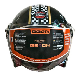 Зображення 2 Шолом для мотоцикла Beon B-108A ABS L Moto Shiny Black/Gold