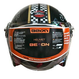 Зображення 2 Шолом для мотоцикла Beon B-108A ABS XXL Moto Shiny Black/Gold