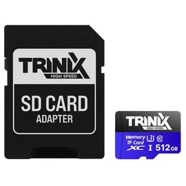 Изображение  Карта памяти Trinix miсroSDXC Class 10 512GB U3 V30 A1 с адаптером