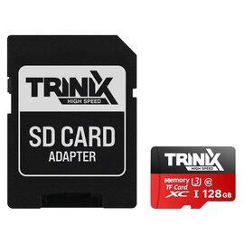 Изображение  Карта памяти Trinix miсroSDXC Class 10 128GB U3 V30 A1 с адаптером, Объем памяти: 64 Гб