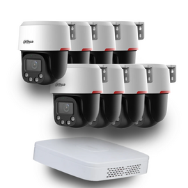 Зображення  Відеокомплект Dahua WizColor Kit 8хDH-SD2C400NA-B-PV-PRO+1хNVR2108-I2 на 8 камер
