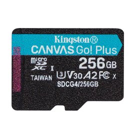 Изображение  Карта памяти Kingston Canvas Go! Plus microSDXC 256GB UHS-I/U3 Class 10 - SDCG4/256GBSP
