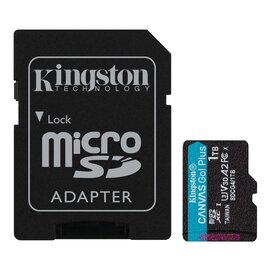 Изображение  Карта памяти Kingston Canvas Go! Plus microSDXC 1TB UHS-I/U3 Class 10 + SD-адаптер - SDCG4/1TB