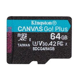 Изображение  Карта памяти Kingston Canvas Go! Plus microSDXC 64GB UHS-I/U3 Class 10 - SDCG4/64GBSP