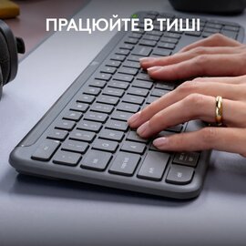 Изображение 3 Клавиатура Logitech Signature Slim K950 US USB Graphite &mdash; 920-012465