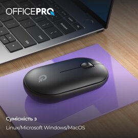 Зображення 5 Миша OfficePro M185B Silent Click Wireless Black
