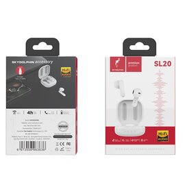 Зображення 2 Bluetooth гарнітура SkyDolphin TWS SL20 White - SDBTE-000183