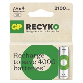 Изображение  Аккумулятор GP Recyko GP210AAHCER21-2TLB4 AA/HR06 NI-MH 2100 mAh BL 4 шт