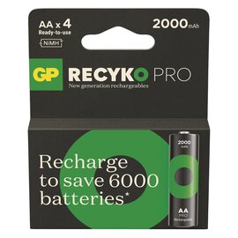 Изображение  Аккумулятор GP Recyko Pro GP210AAHCBR21-2TLB4 AA/HR06 NI-MH 2000 mAh BL 4 шт