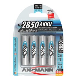 Зображення  Акумулятор Ansmann AA/HR06 NI-MH 2850 mAh BL 4 шт