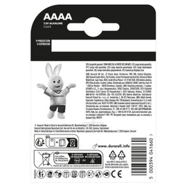Изображение 3 Батарейка Duracell LR8D425 AAAA 1,5V, 2шт. - 5007466