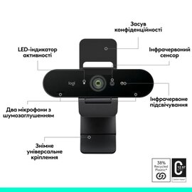Изображение 5 Веб-камера Logitech Brio 4K Ultra HD for Business Graphite &mdash; 960-001746