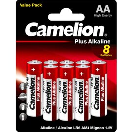 Изображение  Батарейка Camelion LR6-BP5+3 AA LR6 Plus Alkaline 5+3шт.