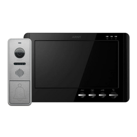 Изображение  Домофонна система Arny AVD-7942 Black+Silver, Цвет (домофон + панель): черный + серебряный