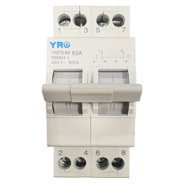 Зображення 3 Перемикач трипозиційний Yro YMTS-63 2P 40A, Номінальний струм: 40А