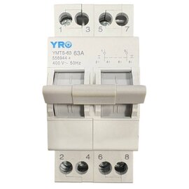 Зображення 3 Перемикач трипозиційний Yro YMTS-63 2P 63A, Номінальний струм: 63А