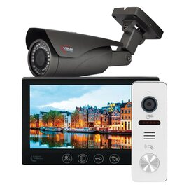 Изображение  Комплект видеодомофона LightVision Amsterdam FHD Black + RIO FHD (RF) White + VLC-1192WFM Graphite