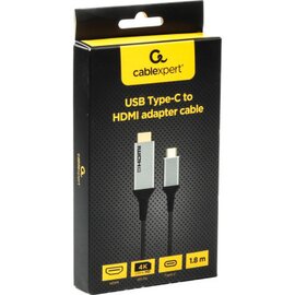 Изображение 2 Cablexpert USB Type-C - HDMI (M/M), 1.8м, Black - A-CM-HDMIM4K-1.8M