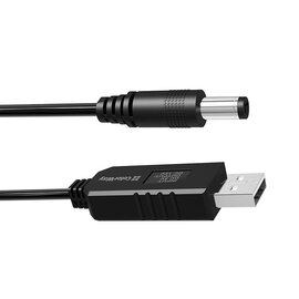 Изображение 2 ColorWay USB to DC 12V, 5.5 х 2.5 мм, 1м, Black  - CW-CBUD067-BK