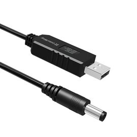 Изображение 4 ColorWay USB to DC 12V, 5.5 х 2.5 мм, 1м, Black  - CW-CBUD067-BK