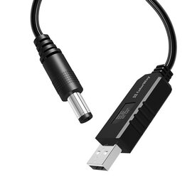 Изображение 5 ColorWay USB to DC 12V, 5.5 х 2.5 мм, 1м, Black  - CW-CBUD067-BK