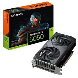 Зображення  Відеокарта Gigabyte GeForce RTX 5050 WindForce OC (8192MB, GDDR6, 128bit) &mdash; GV-N5050WF2OC-8GD
