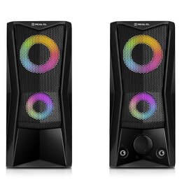 Зображення 2 Акустична система 2.0 REAL-EL S-107 Black