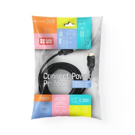 Изображение 2 ColorWay HDMI - HDMI V2.0 (M/M), 4K/60 Гц, 10м, Black - CW-CBHD081-BK