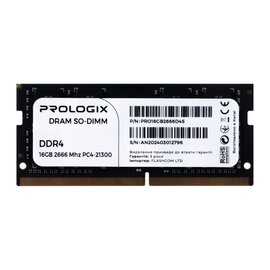 Изображение  Оперативная память Prologix SO-DIMM DDR4 16384Mb 2666MHz &mdash; PRO16GB2666D4S