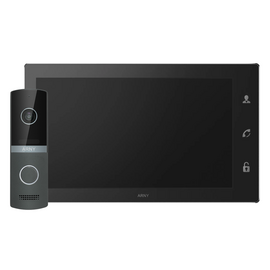 Изображение  Домофонный комплект Arny AVD-1421 Black/Graphite сенсорные кнопки, Цвет (домофон + панель): черный + графит
